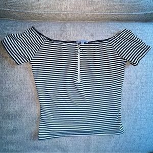 Stripped Crop Tee